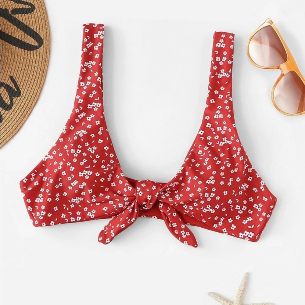 Floral bikini top